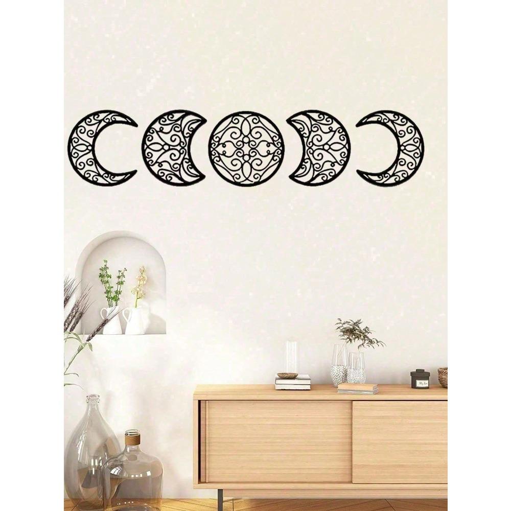 Crescent Moon Wall Art Set Rustproof Islamic Metal Wall Hangings