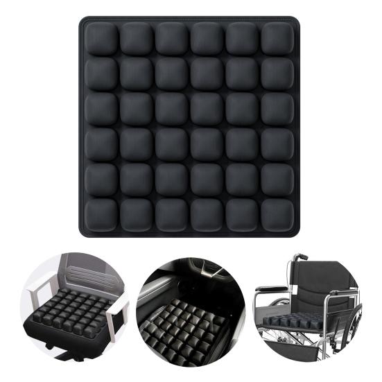 Inflatable Seat Cushion Travel Cushion Airplane Seat with Built-in Air Pump 36-Cell Seat Cushion for Long Flights Back And Tailbone Pain Relief