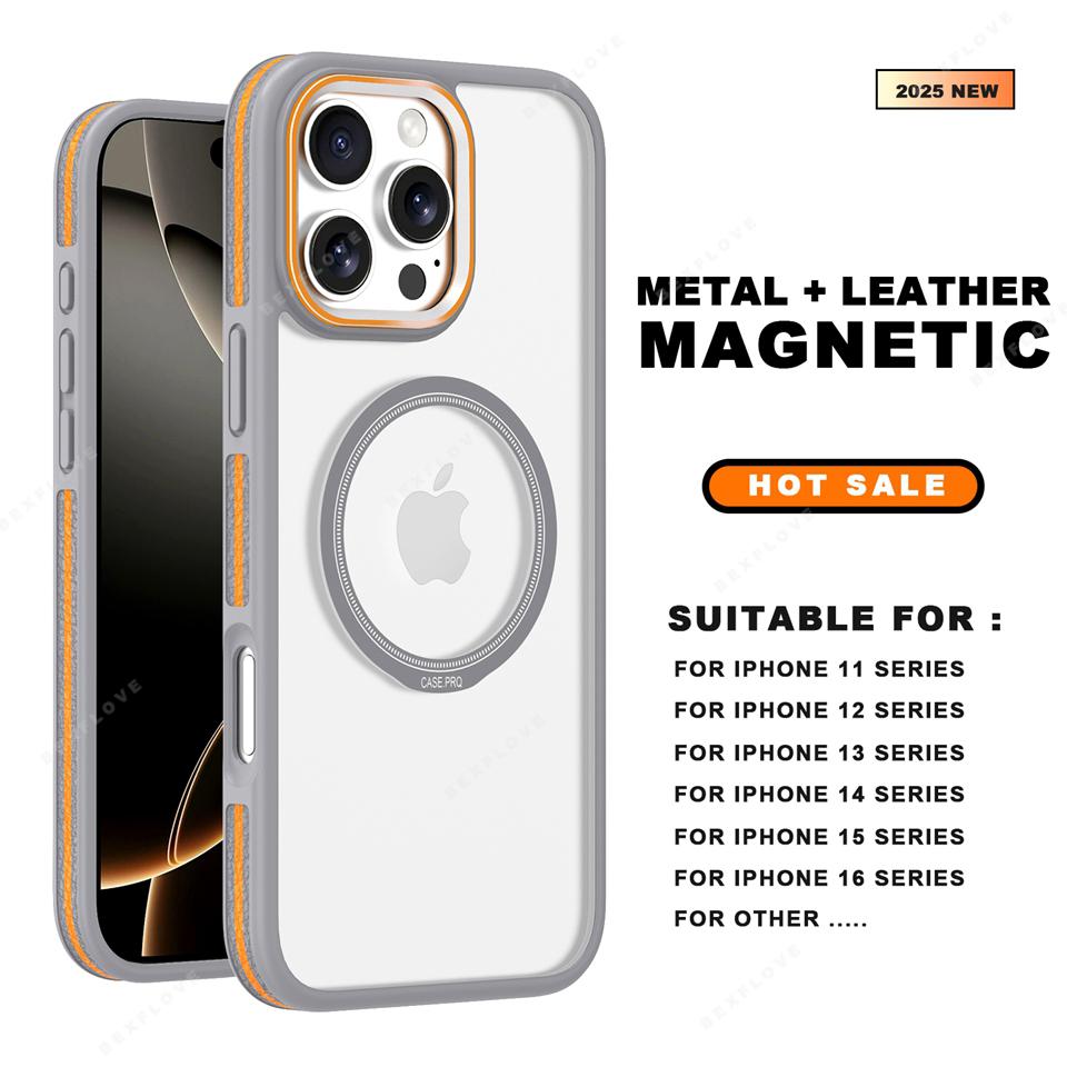 Wireless Charge New Magnetic Phone Case For iPhone 16E 15 14 16 Plus 11 12 13 16 Pro Max Magsafe Protector Hard Shockproof Cover