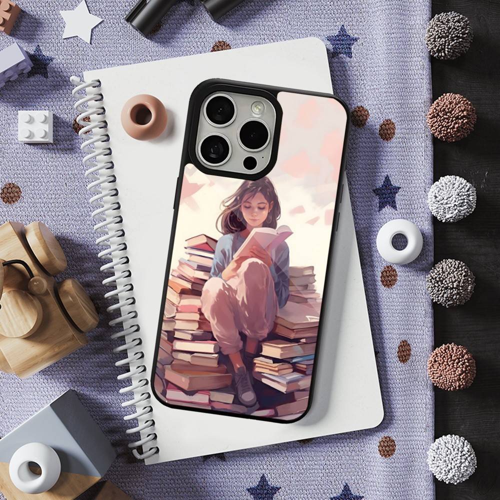 Read Art Illustration Books Phone Case  For iPhone 16,15,14,13,12,11,Pro,Max,Plus,Mini,Magsafe,Magnetic Wireless Charging Case