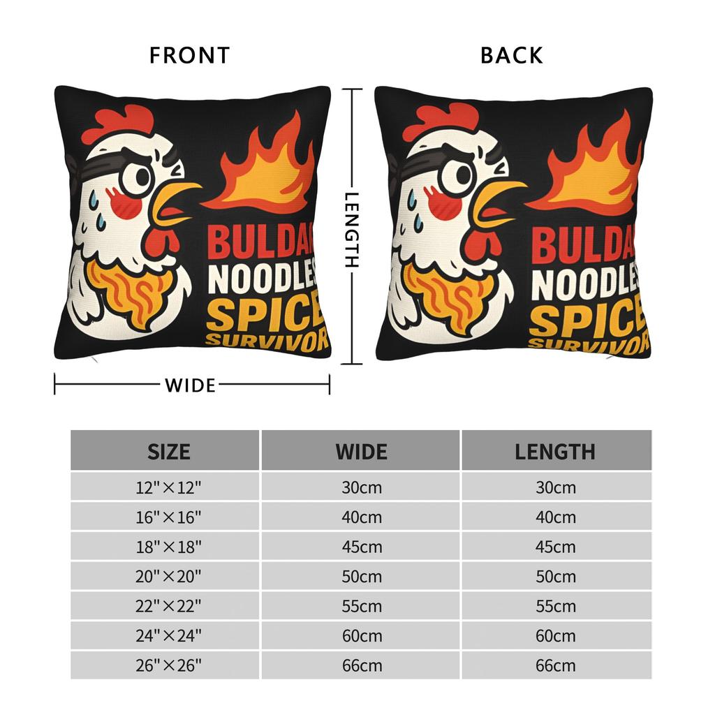 Federa Cuscino Design Buldak Noodles Spice Survivor Copricuscino Morbido Per Sedia Soggiorno Federe Cuscino Novità