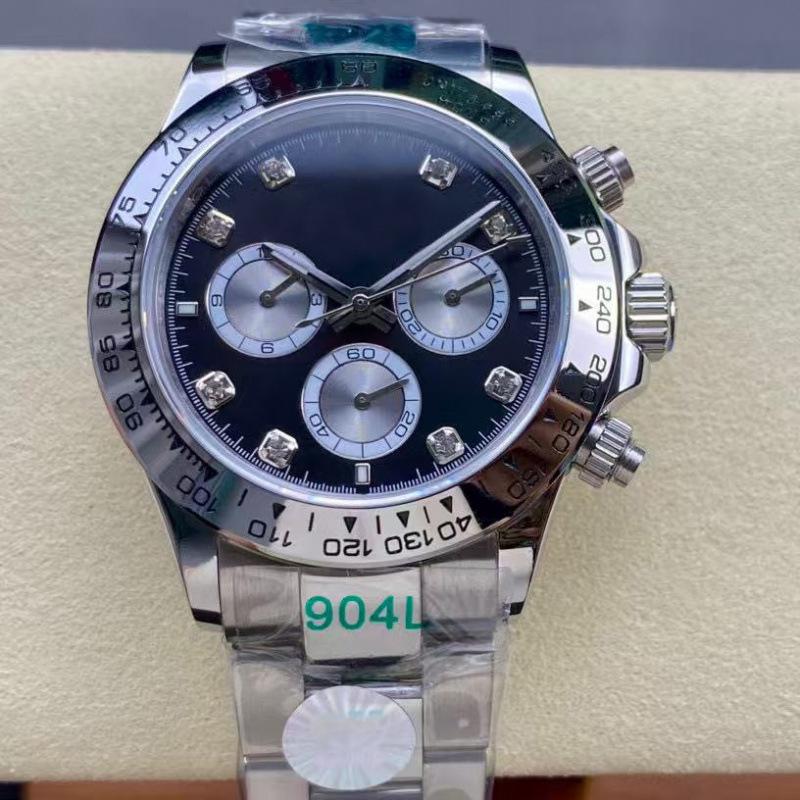 Rolex Daytona 40mm Diamond-Inlaid Multifunctional Automatic Mechanical Men's Watch.