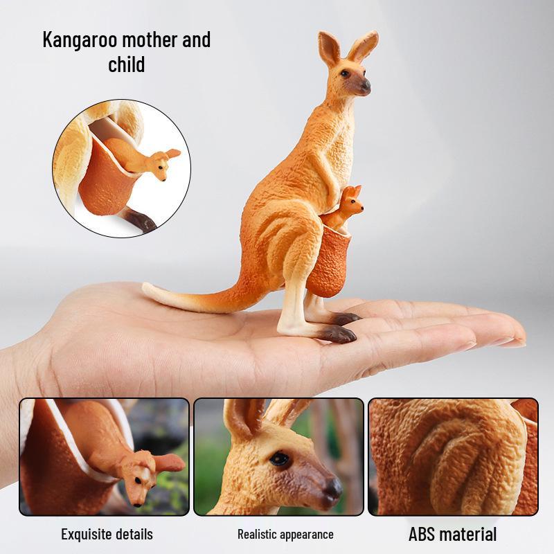 Children's Kangaroo Model Set: Wildlife Simulation for Sand Tray and Teaching Aids