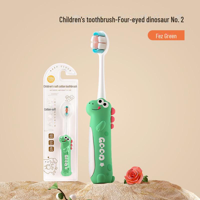 

Мягкая детская зубная щетка с милым мультяшным динозавром для младенцев и малышей