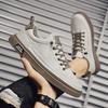New Men's Genuine Leather Lace-Up Skate Sneakers Low-Cut Versatile Casual Sports Work Everyday Outdoor Comfortable Walking Shoes