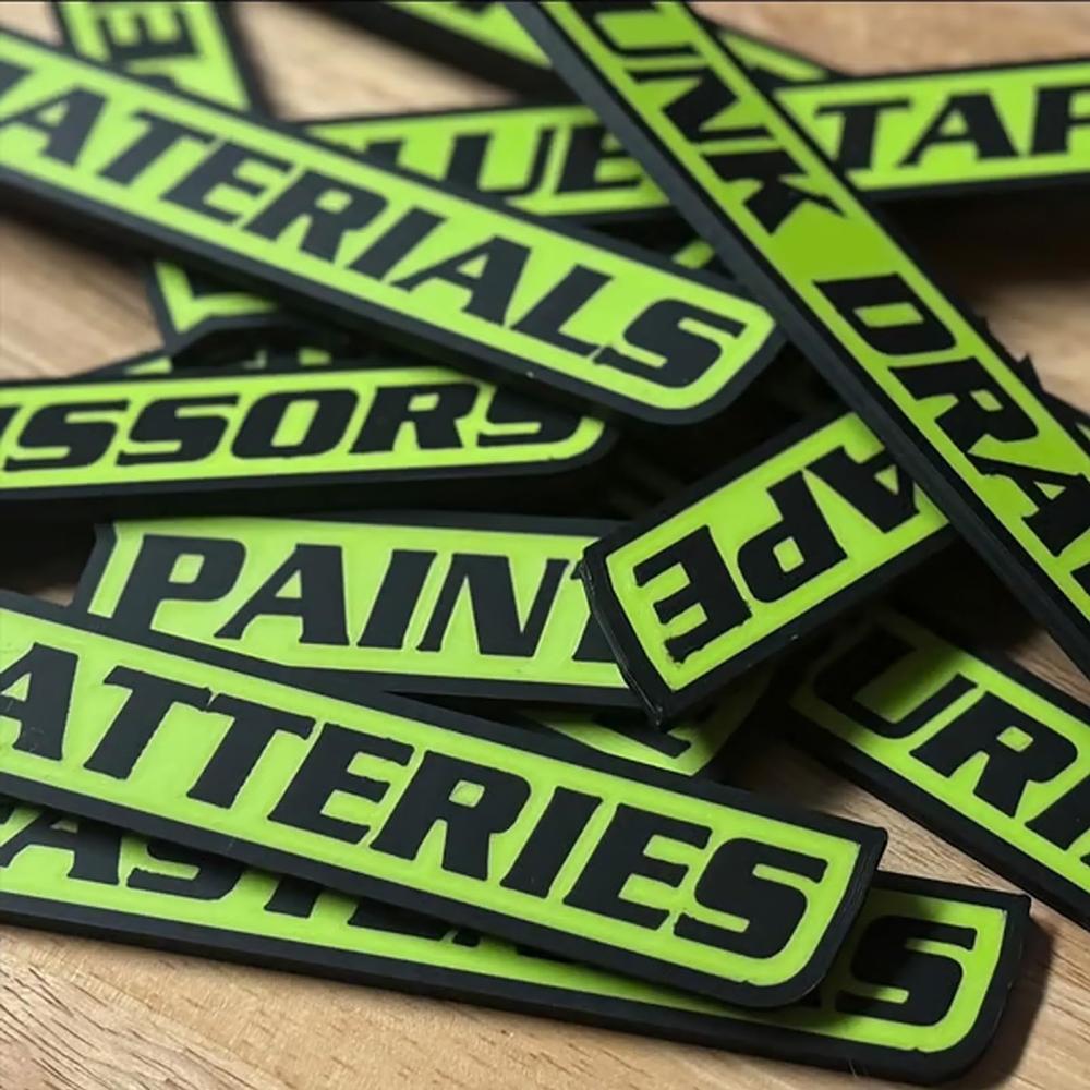 12 Pack Magnetic Toolbox Labels 3D-Printed Reusable Tool Box Organizing Accessories General Purpose