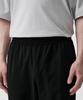 MUSINSA STANDARD Seersucker Loose Tapered Elastic Waist Pants [Black]
