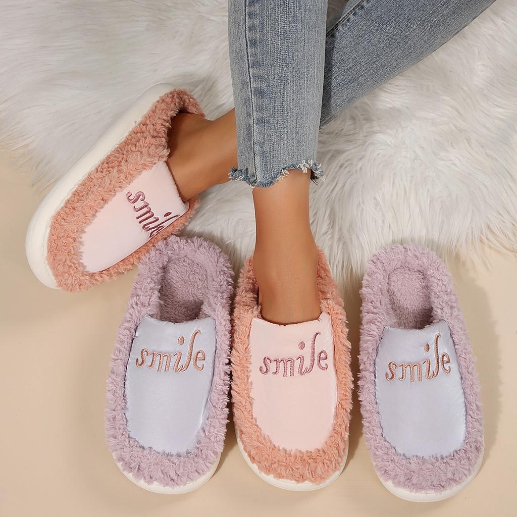 Winter Home Slippers Version Fuzzy Indoor Warm Slippers Women Comfortable Non-slip House Shoes for Women Slides Women