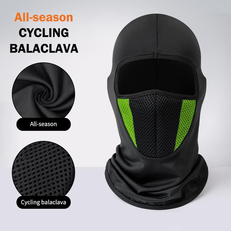 Motorcycle Riding Sunscreen Mask Men'S Breathable Full Face Mask Thin Ice Silk Head Cover Hiking Fishing Ski Face Mask