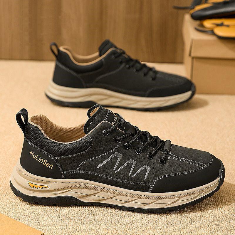 

Autumn and winter outdoor sports and leisure shoes large size running shoes light travel shoes foreign trade sports shoes new mountaineering shoes 47 чорний