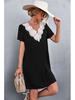 2022 European & American Cross-Border Summer V-Neck Lace Dress for Women