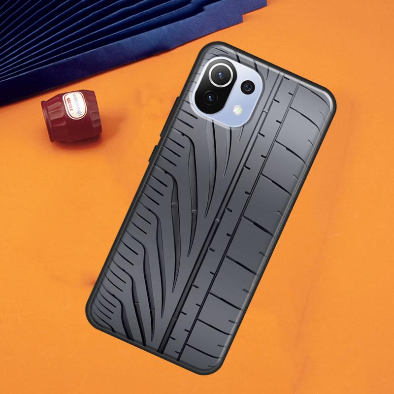 Tire Tread Tyre Track Case For POCO F5 X3 X5 Pro F3 F4 X4 GT M5s C40 Cover For Xiaomi 13 11T 12T Pro 12 Lite 12X