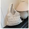 Hot Sale Hollow Shoulder Cotton Woven Bag New Flower Straw Bag Holiday Wind Beach Bag Versatile Women's Bag