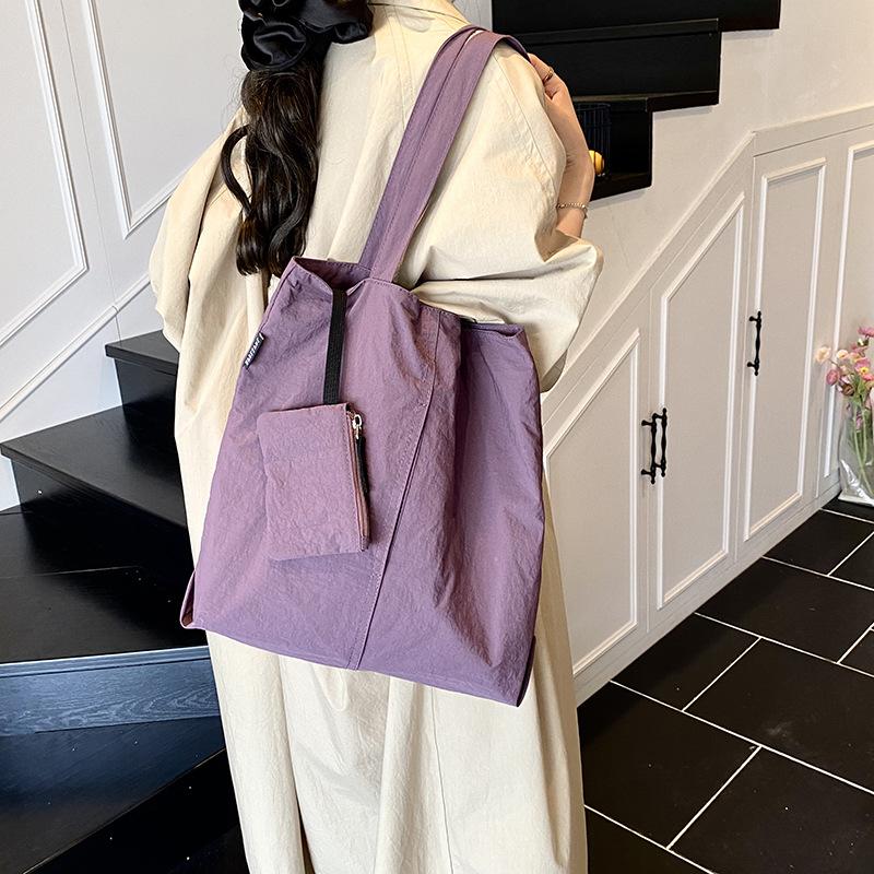 Japanese Tote Bag Casual Shoulder Cloth Bag Women's Niche Design Sense Canvas Large-capacity Commuter Tote Extra Large Bag