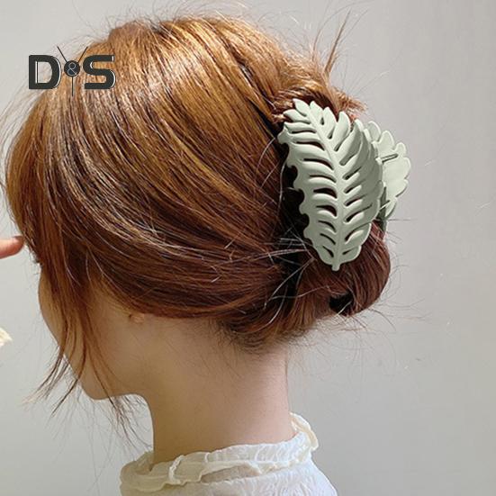 Kvinner Stor Hårklemme Bladform Hul Design Hårklo Bakhode Dusj Hårklo Blad Griper Hårtilbehør