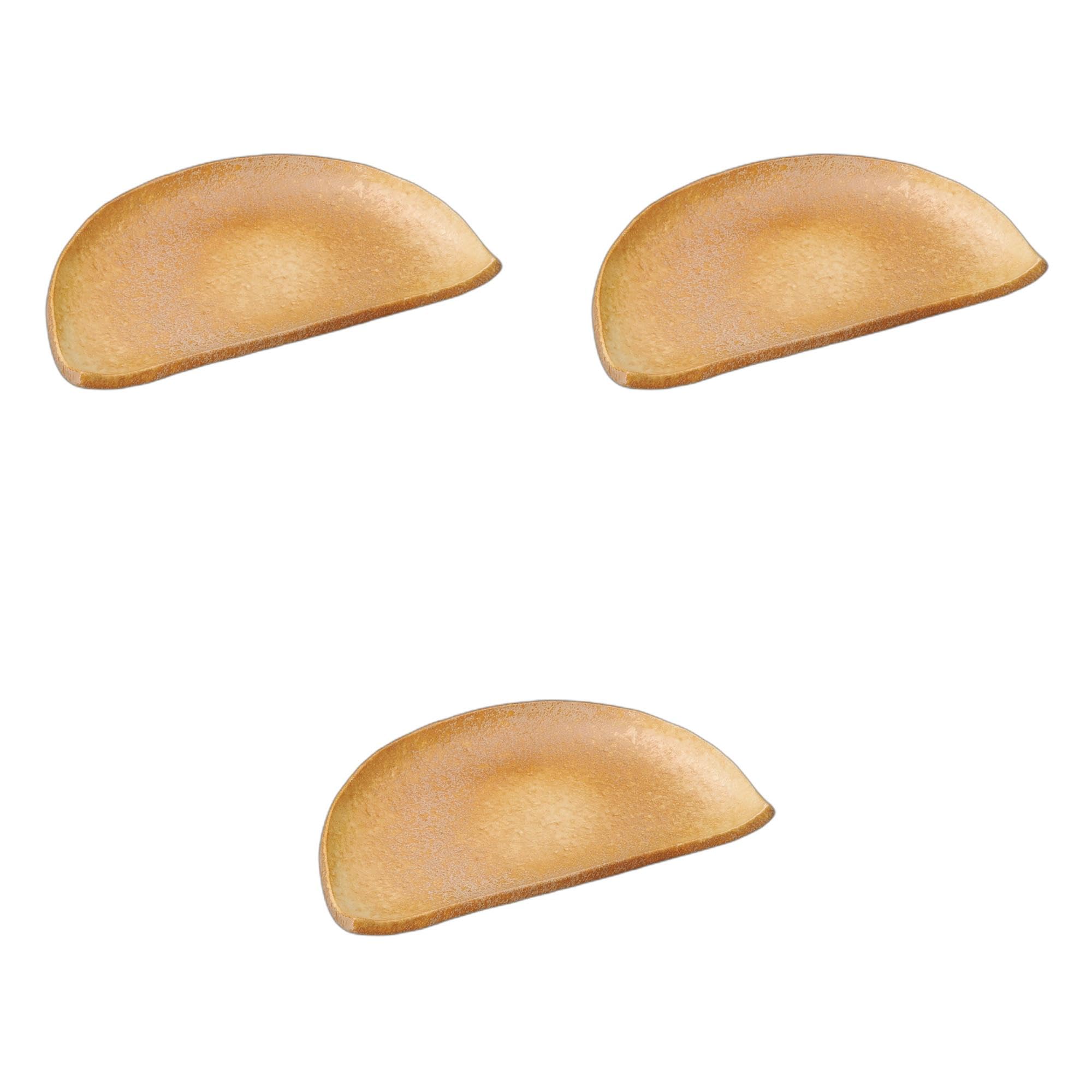 

Set of 3 Red Wisteria Plates x x Irregular Shape Ceramic Setomonohonpo 7.0 Half-Moon [21.4 12.7 1.9 cm] Plates, Reinforced,