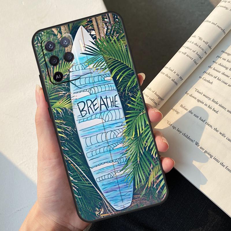 Surf Surfboard Case For Oppo A80 A60 A40 A78 A38 A18 A98 A58 A96 A76 A16 A94 A74 A54 A15 A17 A57 A77 A5 Pro