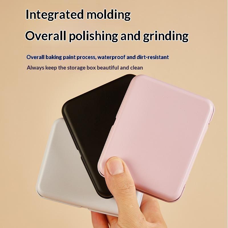 Metall Rektangulär Tom Mini Plåtlåda Plåt Push Candy Pill-fodral Lådor Burk gångjärnsförsedda behållare Liten Organizer Förvaringslåda