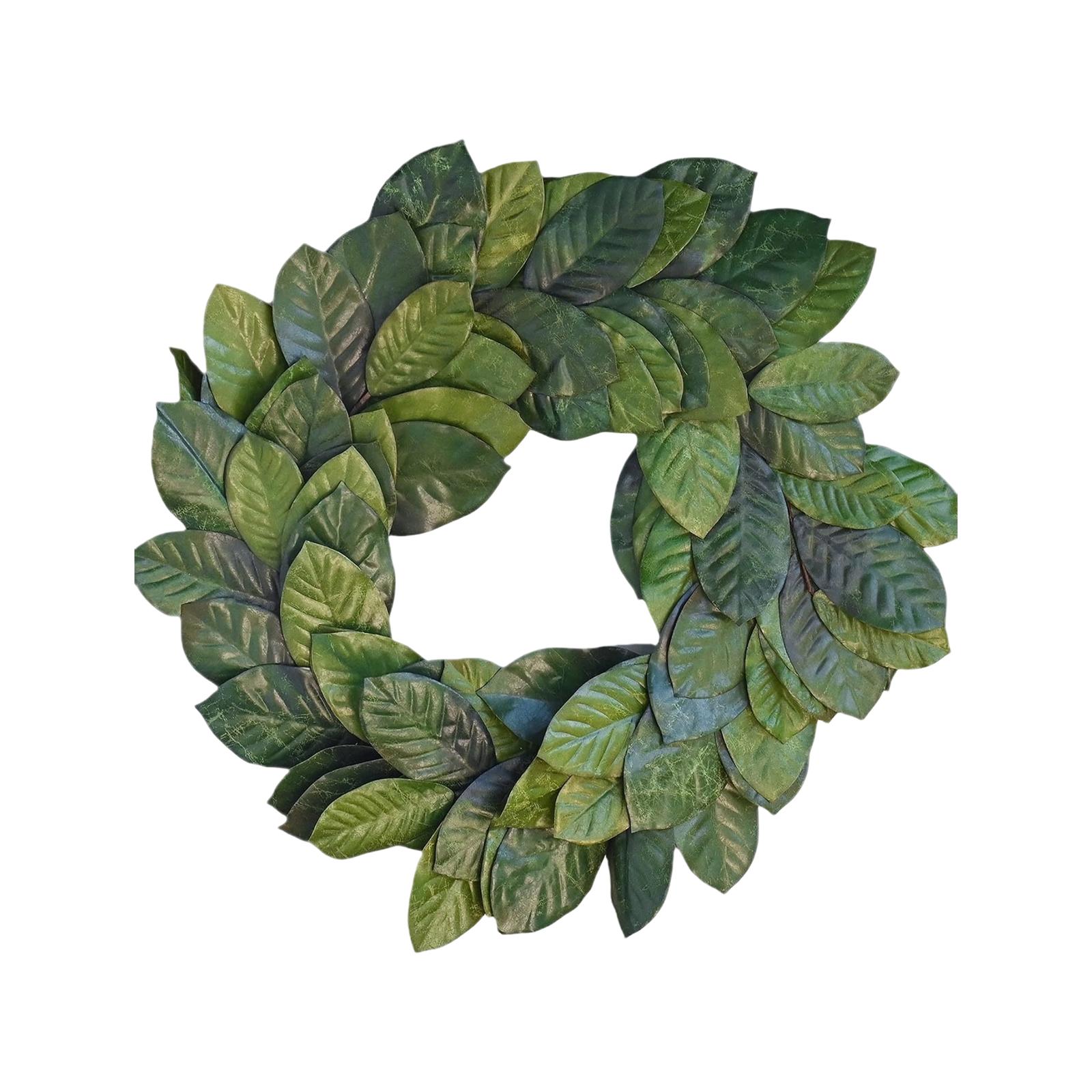 

50cmmagnolia Leaf Wreath Door Hanging Shopping Mall Home Window Scene Decoration Layout One Size