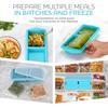 Silicone Freezer Tray With Lid-Soup Freezer Container molds-Extra Large Ice Cube Tray For freezing soup sauces Dishwasher-Safe