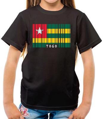 Togo Barcode Style Flag - Kids T-Shirt - Lome - Country - Travel - Flags - Gift