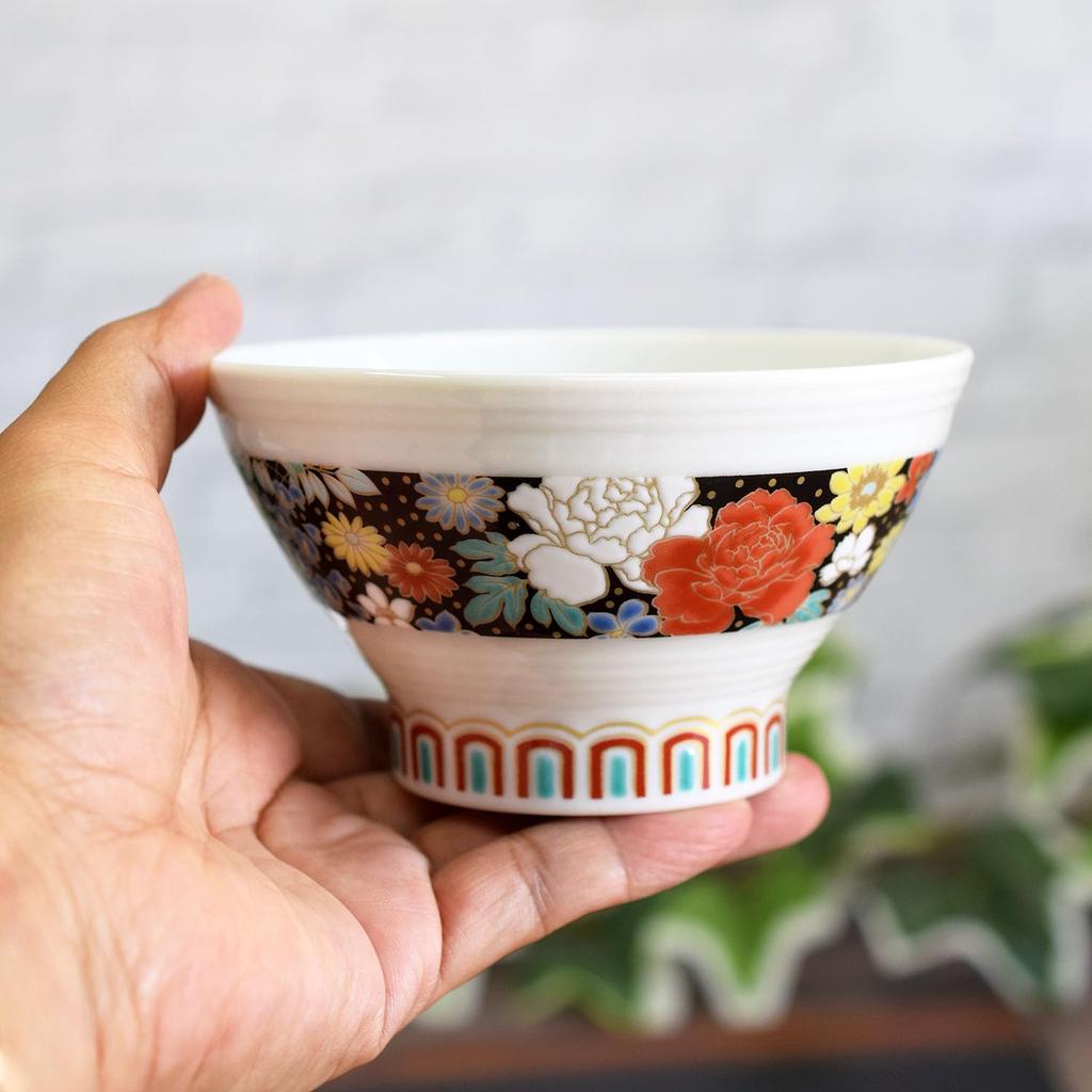Waza no Kura Stylish Kutani Ware Rice Flower Luxury Japanese Made in Birthday 60th 70th 77th 88th Gift Bowl, Sendan, Design, Ceramic, Brand,