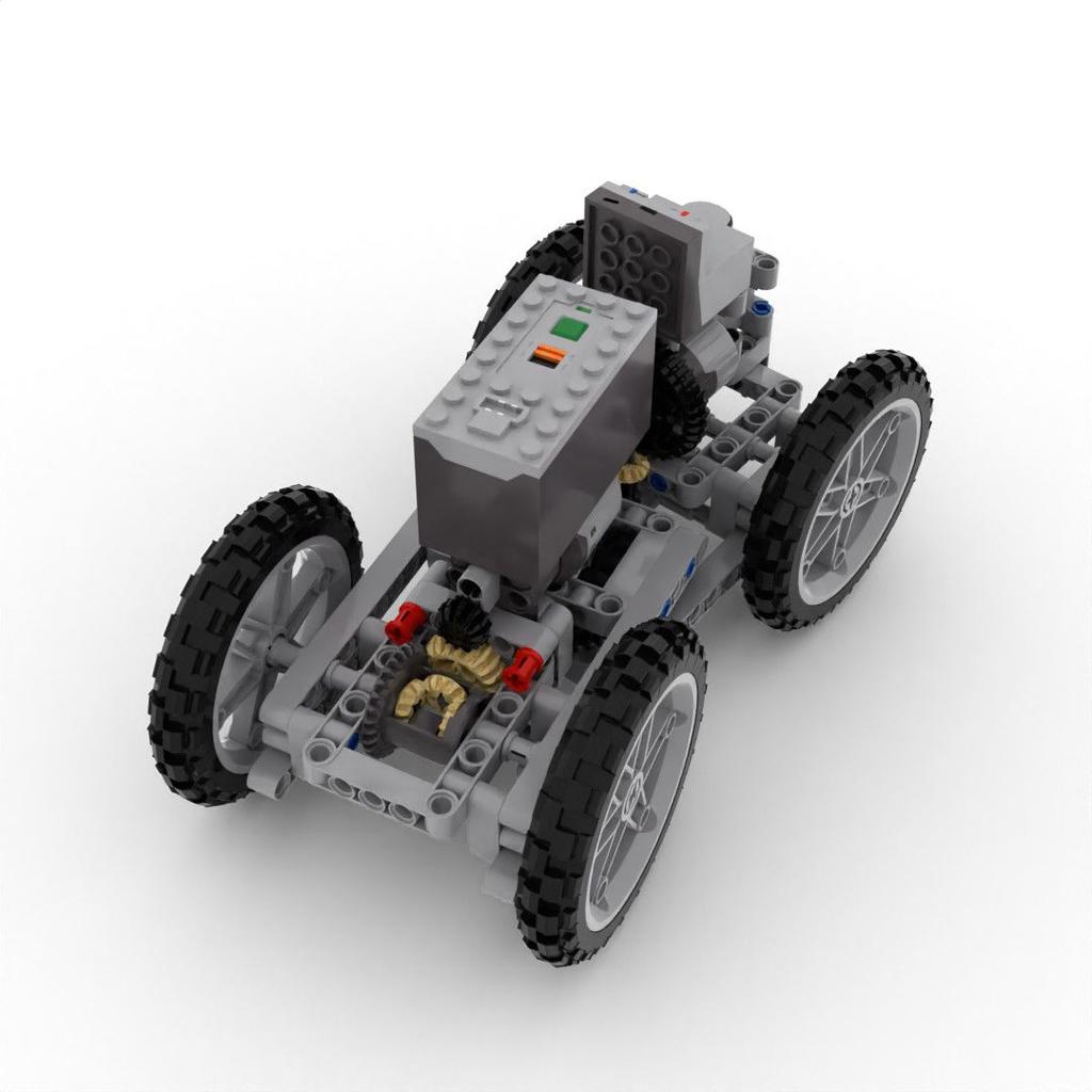 Technological Four-Wheel Drive Car Building Blocks Parts With Motor Puzzle Toys Moc Bricks Stem Education Boys Gift