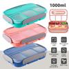 Bento Box Lunch Box Adult LunchBox Containers For Toddler Kids Adults 1000ml 4 Compartments Fork Leak-Proof Microwave Dishwasher