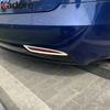 For Tesla Model S 2017 2018   Chrome Car Rear Bumper Fog Light Lamp Cover Trim Tail Foglights Bezel Trims Accessories