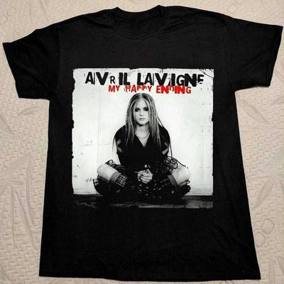 Πώληση Avril Lavigne My Happy Ending Βαμβακερό Μαύρο S 4Xl Μπλουζάκι