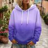 Women's Gradient Print Long Sleeve Hoodie with Hood and Pocket Casual Pullover Sweatshirt