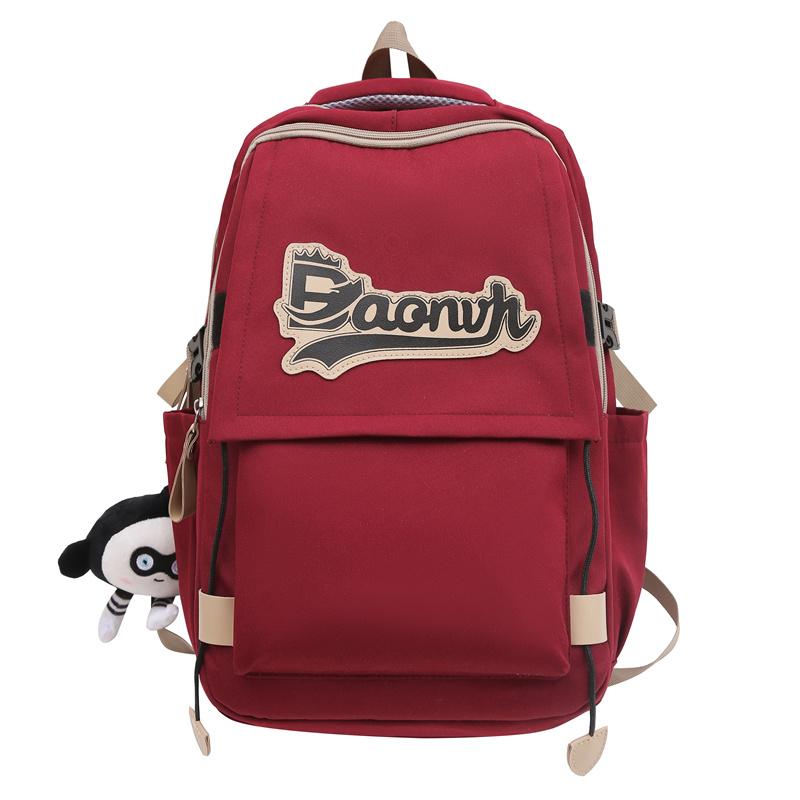 Рюкзак для путешествий большой емкости для старшеклассников ретро-колледжа белый — фото 9