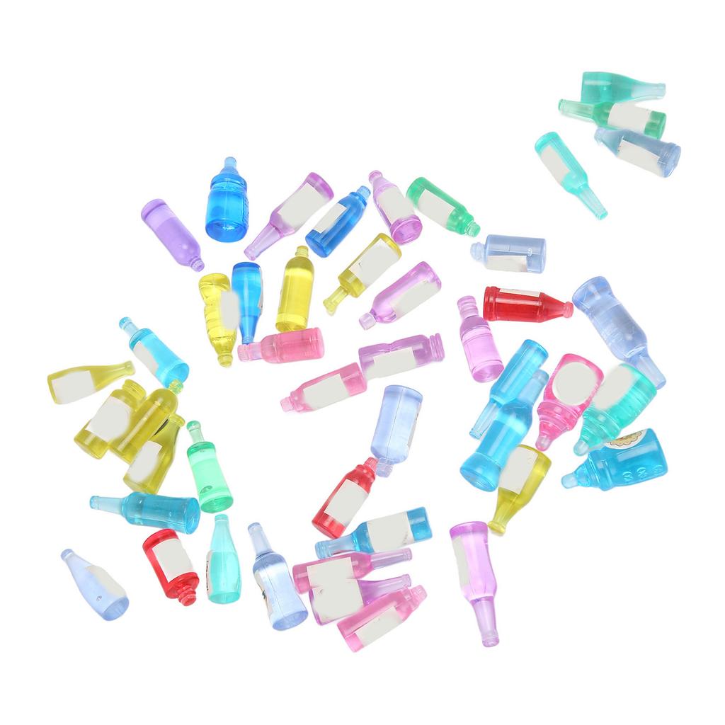 50pcs Miniature Wine Bottles Innovative Simulation Hand Crafted Dollhouse Wine Bottles for Dollhouse Decor Cake Decor