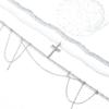 Geometric Cross Pendant Necklace For Women Men Fashionable Layered Chain Jewelry