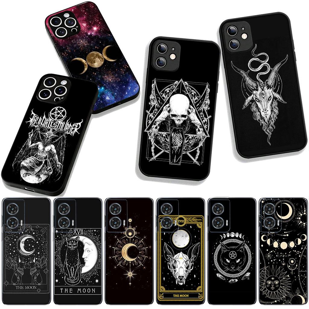 Witch Moon Tarot Divine Skull Phone Cover Case for Xiaomi Redmi Note 15 11 9 10 Pro Plus A5 9A 9T 10A 10C 9C NFC 15C 8T Casing