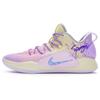 Nike Hyperdunk X Low 10 Slip Resistant Abrasion Resistant Low top Basketball Shoes Men's Purple Yellow AR0465-100(Team80-S-BOX)