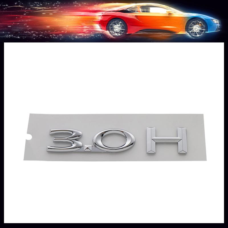

3D Premium 3.0H 3.0 H Letters car Fender trunk Rear Bonnet Decal Emblem Badge Sticker chrome
