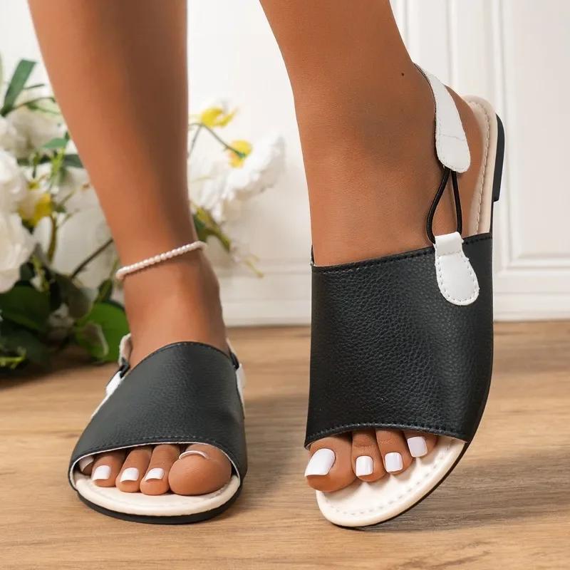 2026 Neue Damenschuhe im Angebot Sommer Mode Einfarbig Print Damen Sandalen Sommer Freizeit Outdoor Damen Fischmaul Schuhe Zapatos