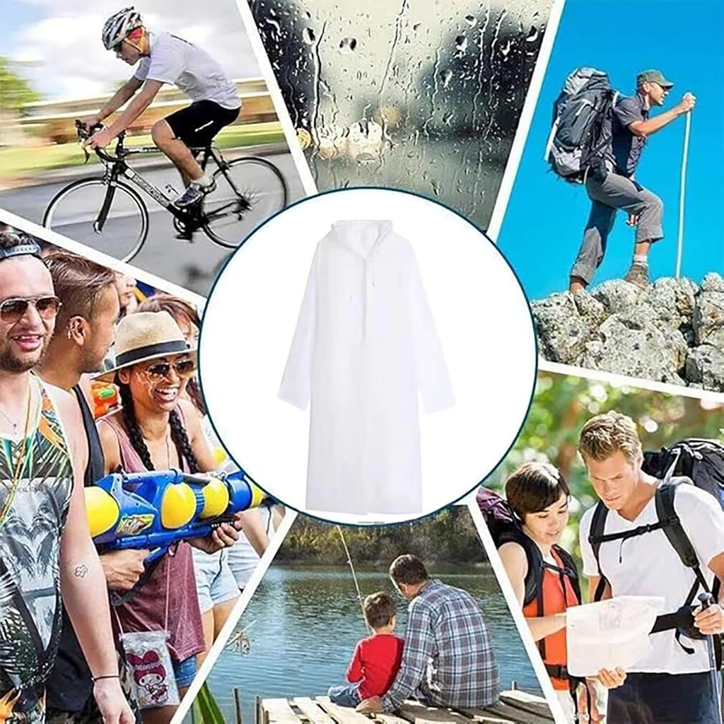 [LeTradeJP] Raincoat, Translucent Kappa, Women's, Hood with drawstring, Eco-friendly EVA