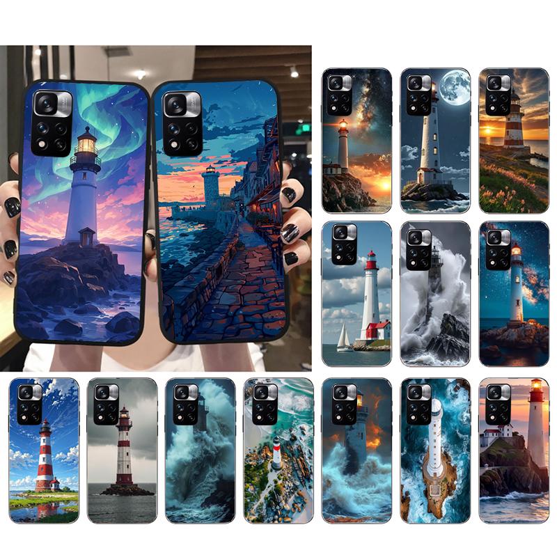 Phone Case For Xiaomi Redmi note 14 Pro 14 13 12 11 10 Pro 14S 12S 11S Redmi 14C 13C 10 Lighthouse