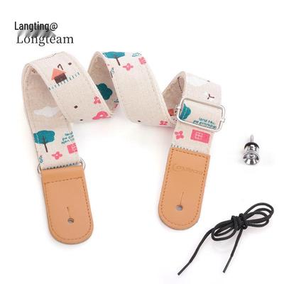 Langting Personalisierter Cross-Body Ukulele Schultergurt aus Baumwolle und Leinen