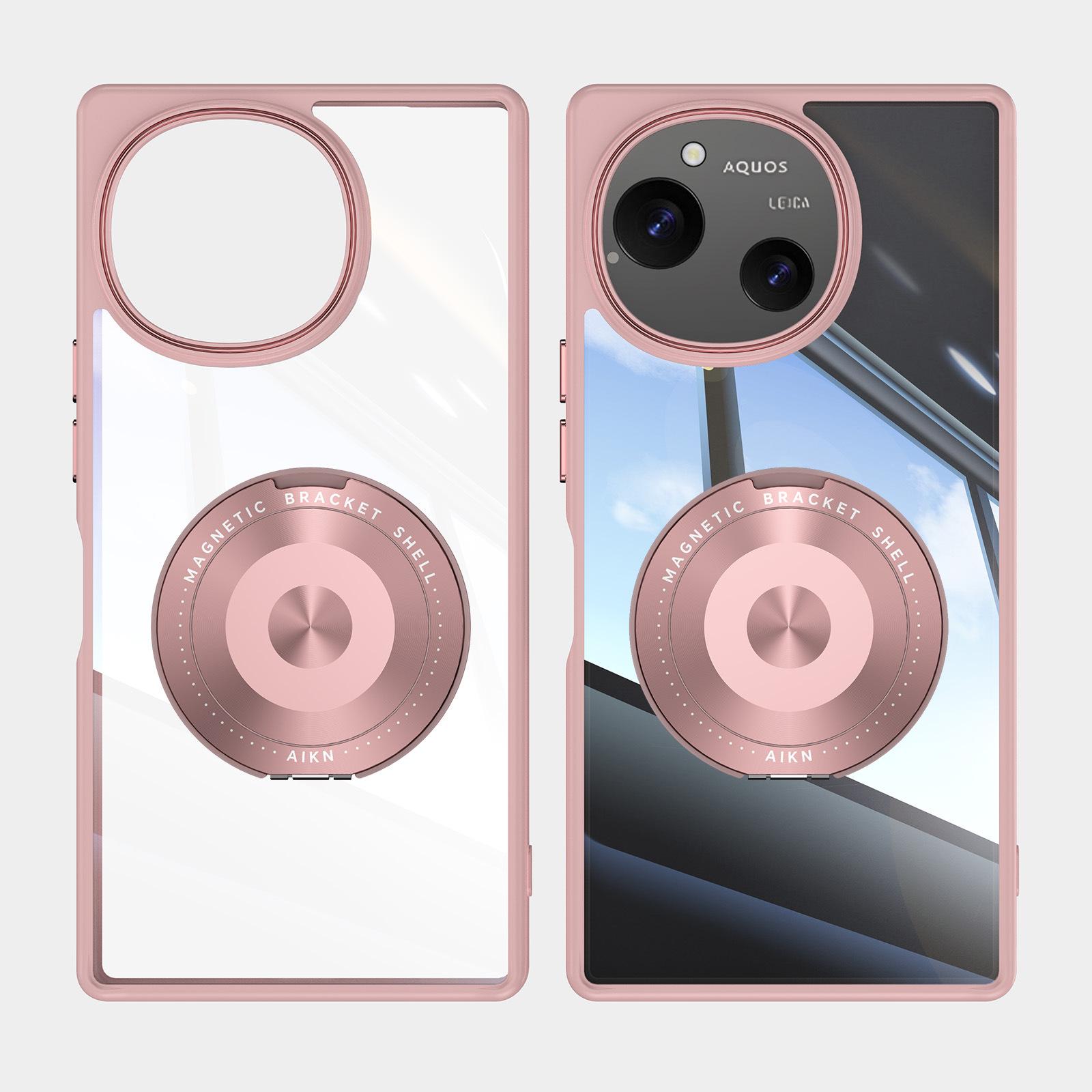 

Sharp R10 2-in-1 360° Metal Stand TPU Magnetic Case for Wish 5/4 R10 розовый