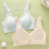 New Fashionable and Creative Front Buckle Underwear Women's Strong Support Does Not Run Cup No Steel Ring Large Size Bra