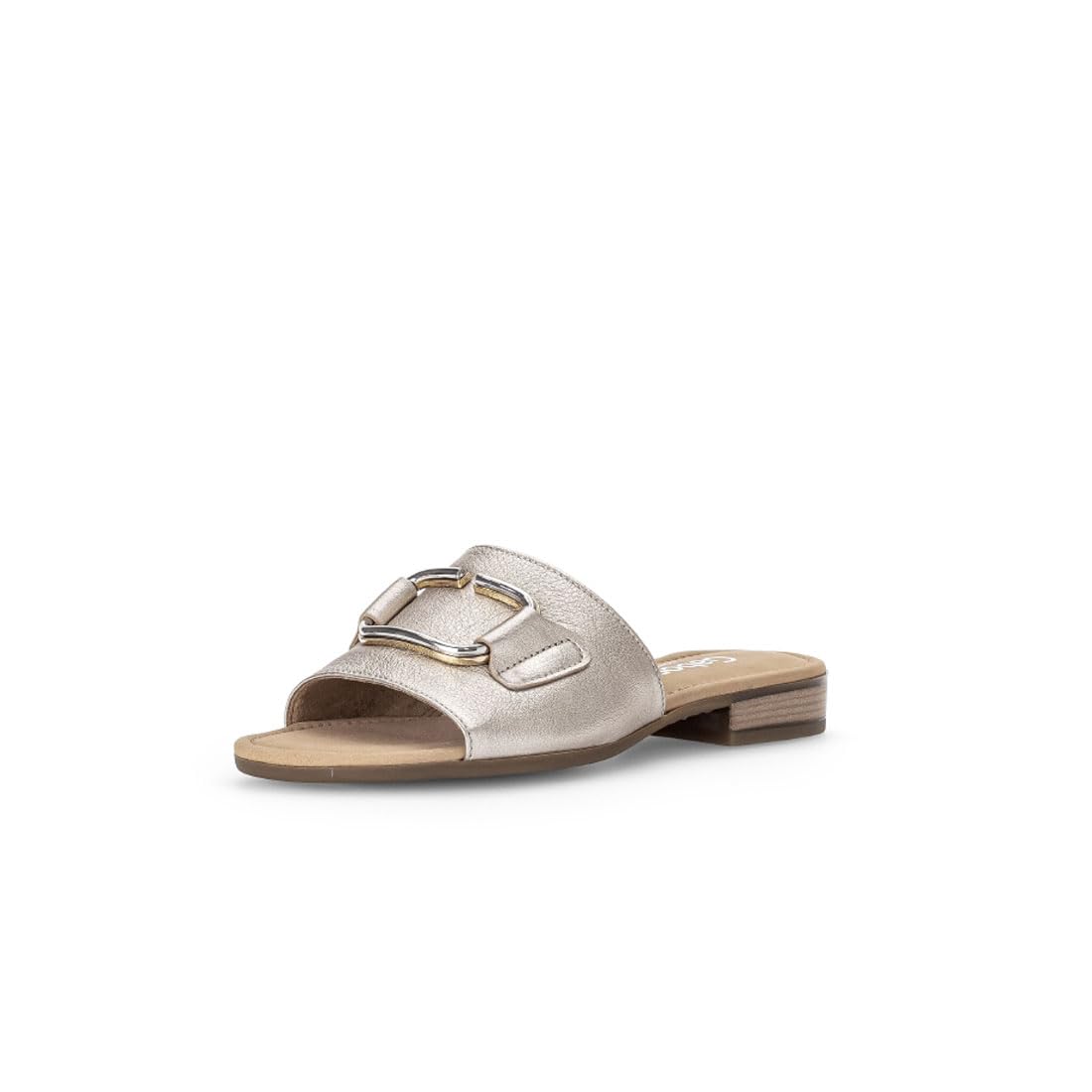 

Slide Sandals Motif Flat Mules cm [Gabor] Women s 23.0 платиновий