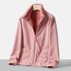 Winter Damen Fleecejacke Doppelseitige Windjacke Warme Dicke Korallenfleecejacke Oberbekleidung Thermojacke Frau Gefleecte Kleidung