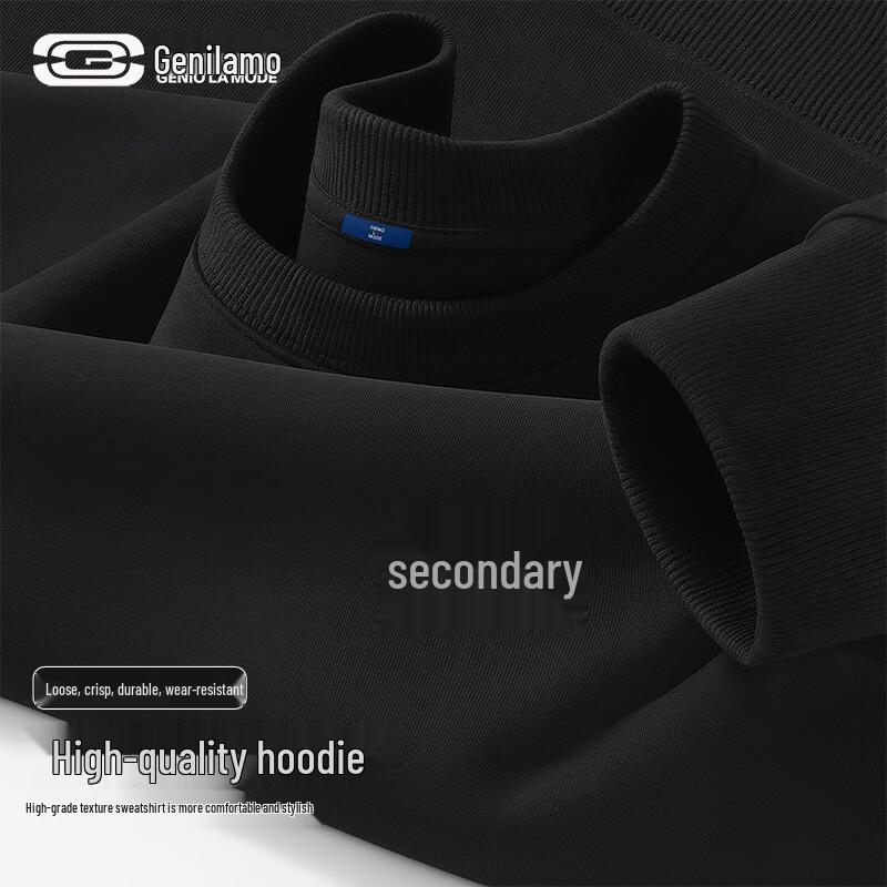 GENIOLAMODE Men s Chinese Character Print Sweatshirt M