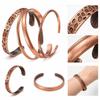 4PCs Pure Copper Cuff Bracelet Adjustable Bangle Jewelry Stylish Copper Bracelet  for Men and Women