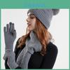 Winter Knit Hat Scarf Gloves Set For Women With Thermal And Windproof Features