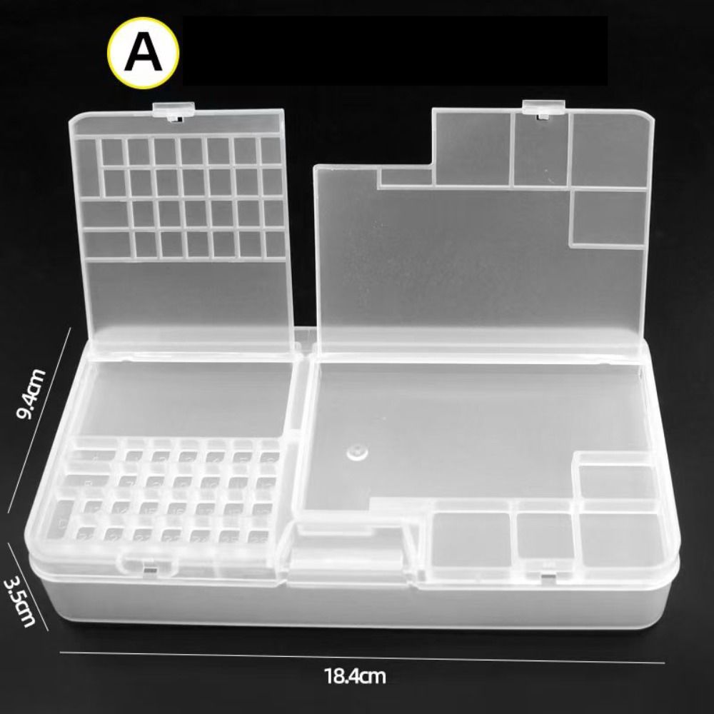 Transparent Electronic Components Storage Box Compartment Small Screw Accessories Container