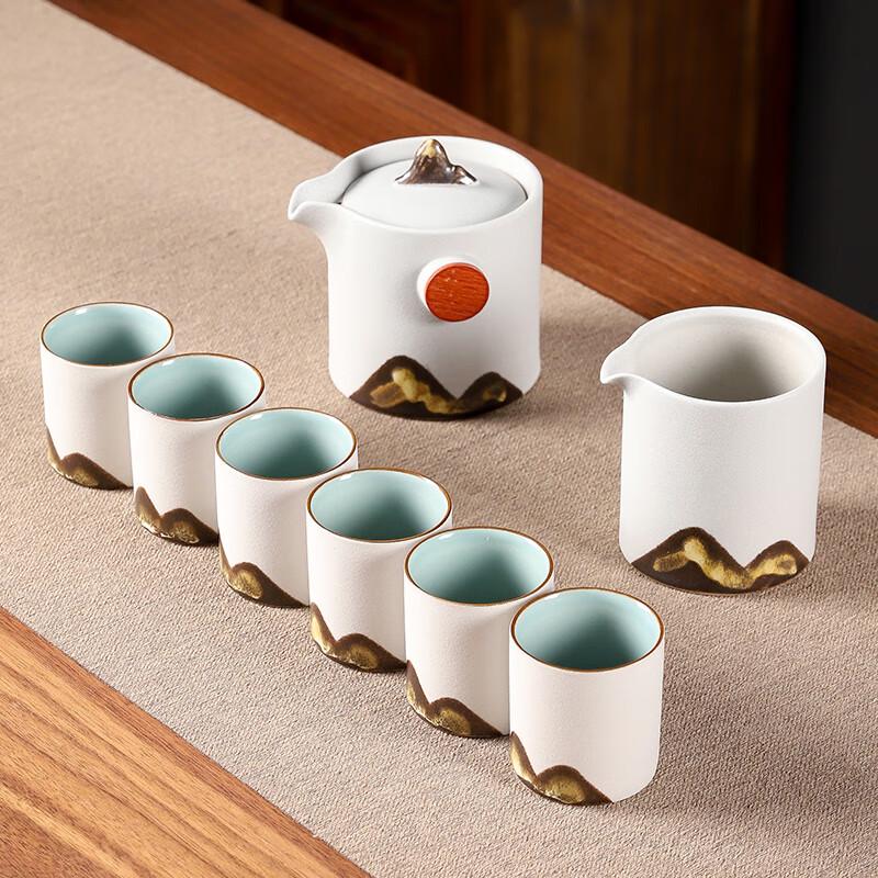 Rising Sun Distant Mountain Ceramic Tea Set